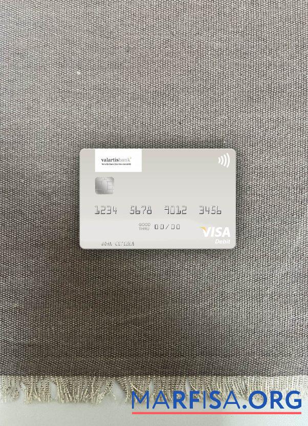 Downloadable Liechtenstein Valartis Bank visa debit card photolook front real example